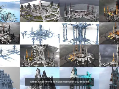Greek Underworld Temples collection 3D Model Pack