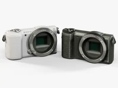 Sony A5100 Body mirrorless digital camera Low-poly 3D model