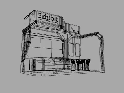 exhibition stand 18 sqm 3D model