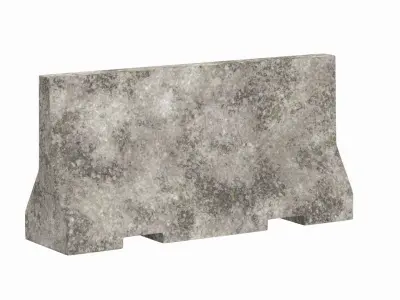 Concrete Barrier V2 3D model