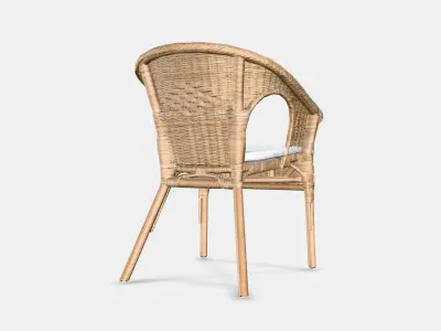 AGEN Armchair with plush cover Low-poly 3D model