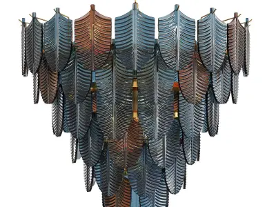 LAIMA B leaf chandelier Low-poly 3D model