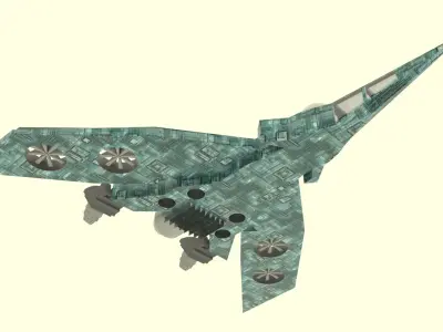 Zenit-TU Spaceship  Low-poly 3D model