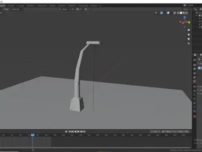 Low Poly Street Light Free low-poly 3D model