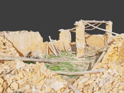 Building Ruins Old Photoscan PBR Low-poly 3D model