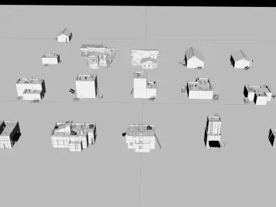 Medieval houses 3D model