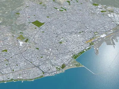 Mersin Turkey 30km Low-poly 3D model