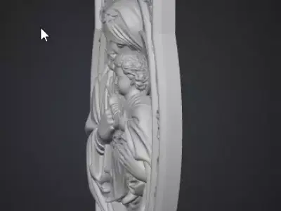 Sacred Family Relief 3D Model 3D print model