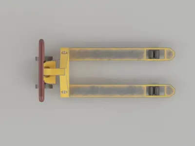 Lowpoly Manual Forklift Low-poly 3D model