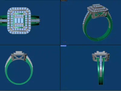 Delicate Light Jewelry Ring Two Tone 3D print model