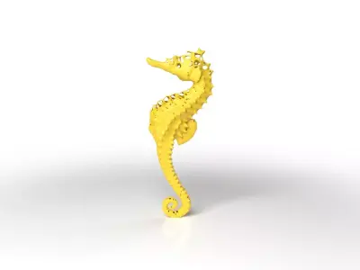Seahorse Dust Voronoi Low-poly 3D model