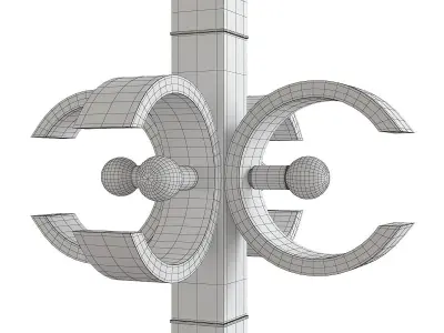 Hollis Jones Lucite Chandelier Low-poly 3D model