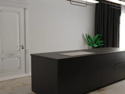5-room interior 3D model