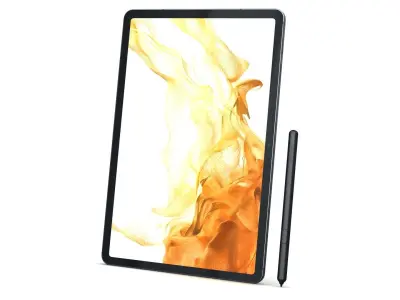 Samsung Galaxy Tab S8 All Color with S-Pen Low-poly 3D model