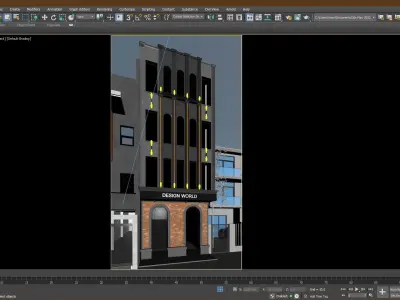 showroom HD textures  fast render exterior 3D model