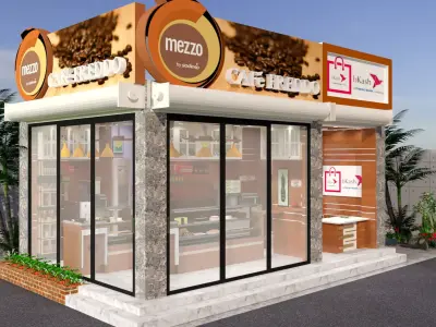 Bakery Shop Interior  3D model