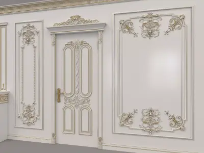 Wall Molding in Classic French style 11 3D model