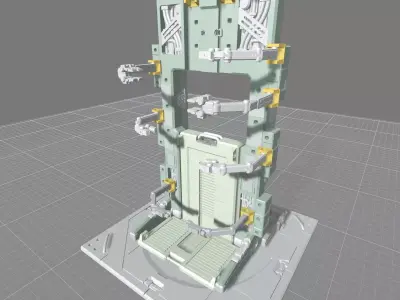 MGMHB08FMC Full Mechanic Details Mech Hangar MG 3D print model