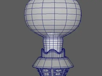  Antique Lamp Version 1 Low-poly 3D model