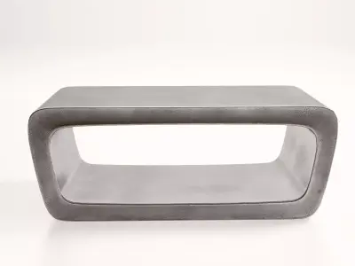 O Bench three concrete side tables 3D model