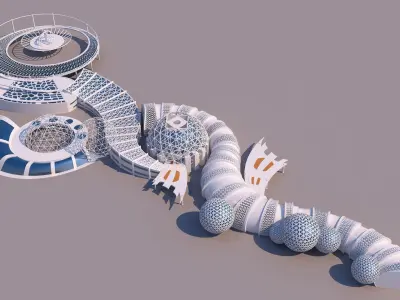 0094 - Organic Building 3D model