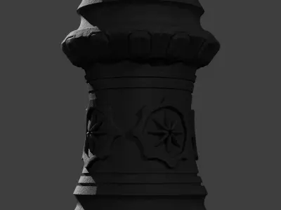 Classic Post Lamp 3D model