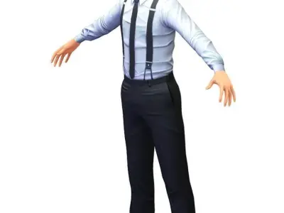 Cartoon Low Poly Style Avatar 006 3D Model Low-poly 3D model