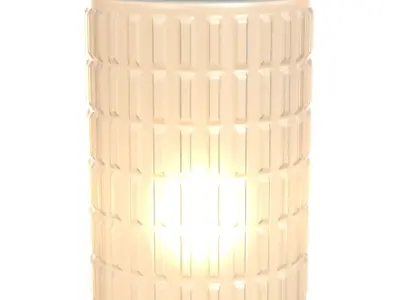 Skandinavische Funktionalistische Karierte Glas Tischlampe 3D model