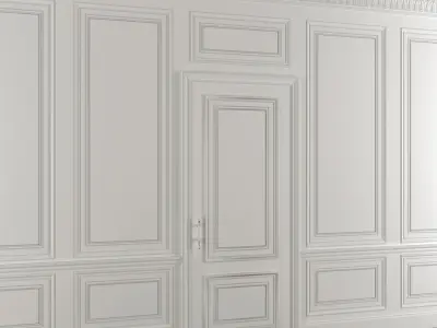 Decor Molding for Walls Doors 02 3D model