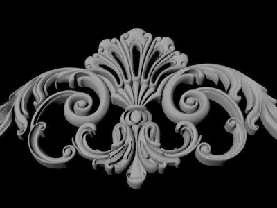dekor ornate ornament 3D model 5
