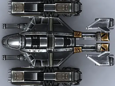 3DRT - Sci-Fi - Dropship 3 Low-poly 3D model