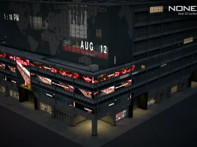 NYC Building Lehman Brothers Low-poly 3D model