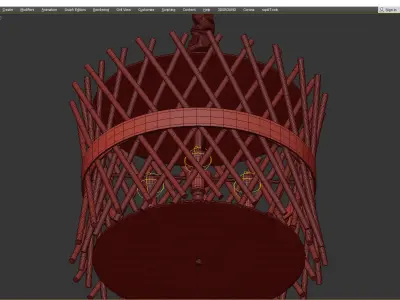 Bert chandelier Low-poly 3D model