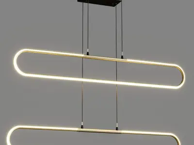 OVAL YATAY LED LAMBA Low-poly 3D model