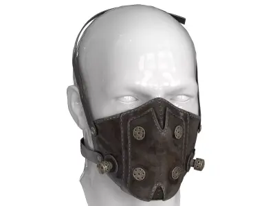 Postapocaliptico Face Mask Low-poly 3D model