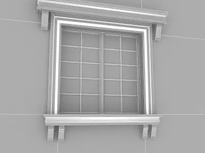 Window Frame 11 Low-poly 3D model