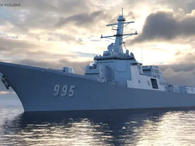  Korean KDX III Batch II Destroyer with Helicopter 