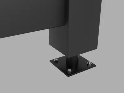 Aluminum swing gate 3D model