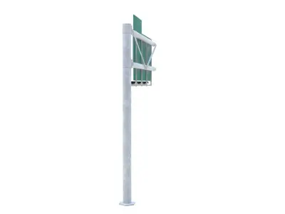 Highway Sign 06 Low-poly 3D model