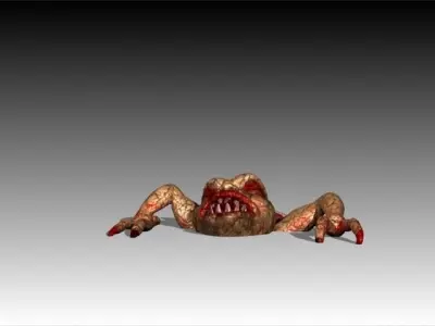 Brain Monster Low-poly 3D model