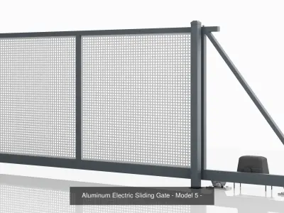 Aluminum Fence Model 5 3D Model Pack