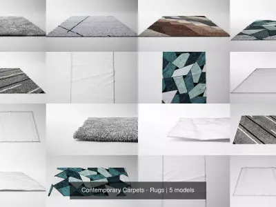 Contemporary Carpets - Rugs 3D Model Pack