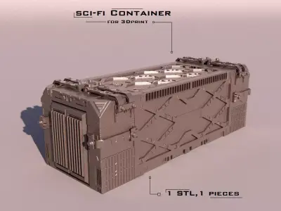 sci-fi Container Collection 3D print model