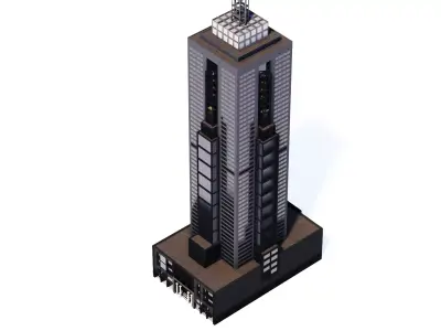 101 Collins St Low-poly 3D model