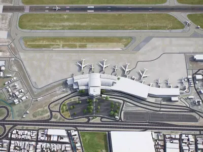 Fortaleza - Pinto Martins Airport - FOR Low-poly 3D model