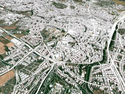 Cityscape Erfurt Germany 3D model