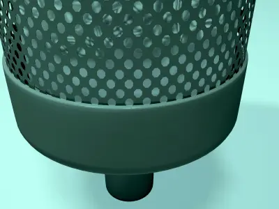 Trashcan with plastic bag  3D model