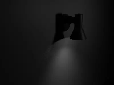 the lamp wall light on wall Low-poly 3D model