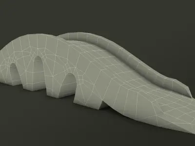 Low Poly Structures 3D model
