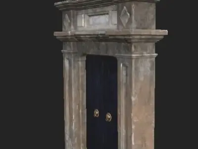 Giant Door Low-poly 3D model